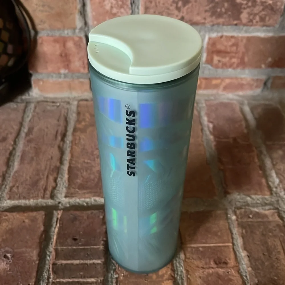 Starbucks Holiday 2021 Mint Frosted Ribbon Tumbler